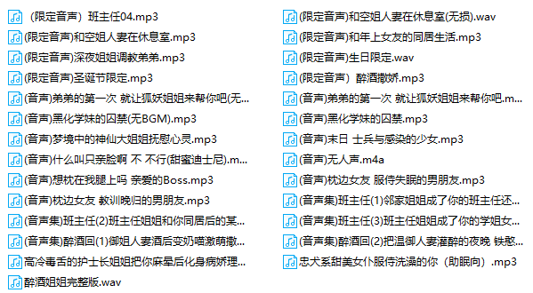 B站烛灵儿Hikari上舰福利声音 27MP3 2GB  ASMR福利 ASMR舔耳 ASMR催眠 ASMR娇喘 ASMR大尺度 中文音声 ASMR音频 ASMR低语 B站 烛灵儿Hikari 第2张