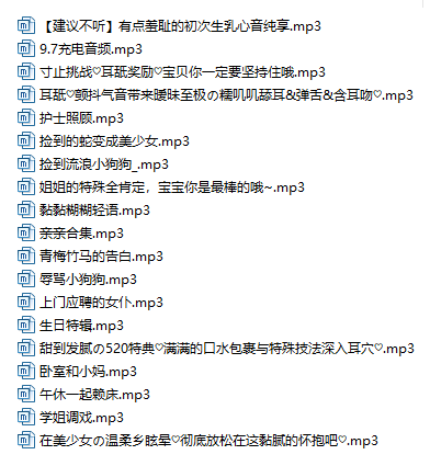 fbfe0989-89f9-4f56-8647-153b17fce1c3.png B站雁窈窈 半周年特典音频 19MP3 1.1GB  第2张
